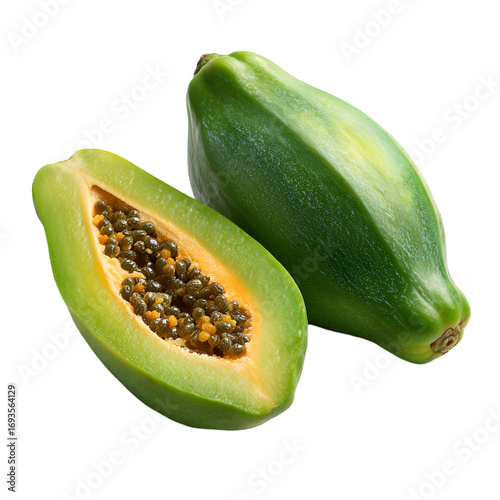 Wallpaper Mural Slicing fresh papaya tropical market food photography vibrant environment close-up view healthy snacking Torontodigital.ca