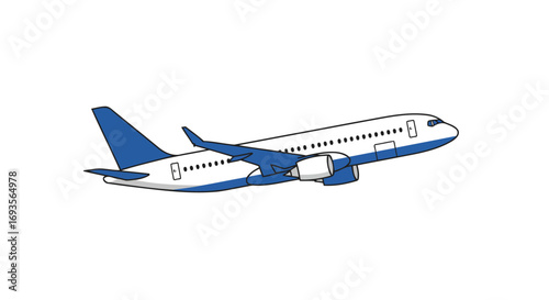 Flying High A Detailed Airplane Vector Illustration for Travel and Transportation Projects