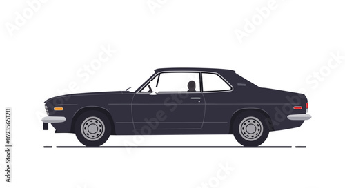 Sleek Automotive Icon A Vector Illustration of a Classic Car