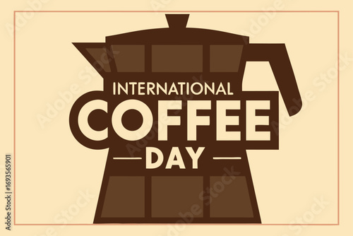 International Coffee Day Moka Pot Graphic coffee maker