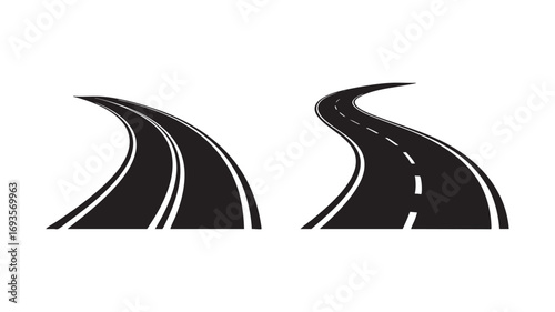 Road Logo Design Vector 