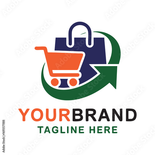 Shop Logo, Shopping Logo Design vector