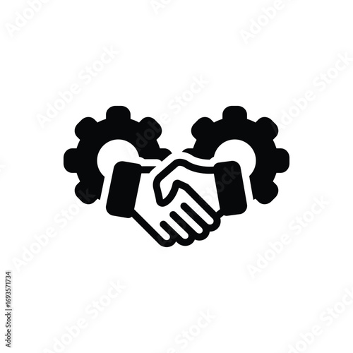 Black solid icon for industry expertise