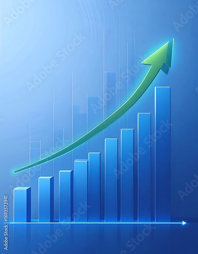 Growing graph, upward trend