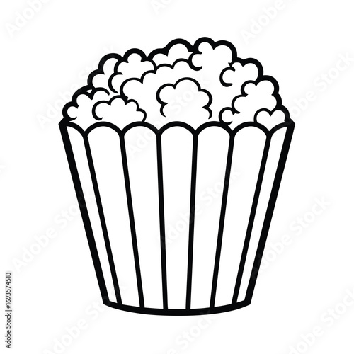 cinema popcorn clipart on white background