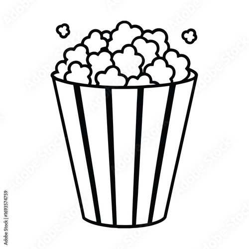cinema popcorn clipart on white background