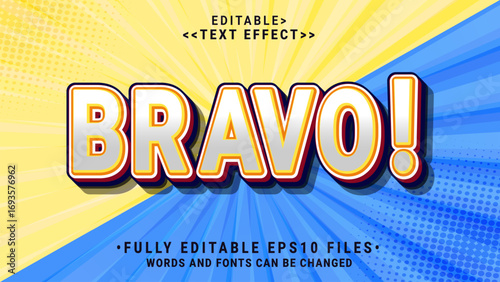 3d bravo bold text effect.typhography logo