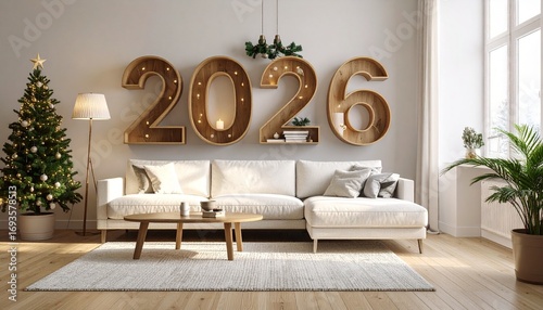 2026 Happy New Year text wishing from Furniture company.