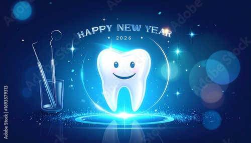 Happy New Year 2026 wishing from dental doctor 