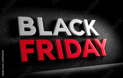 Black friday sign promoting huge shopping event