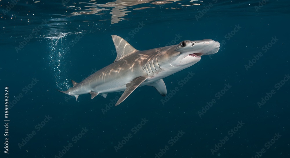 Fototapeta premium Hammerhead shark underwater
