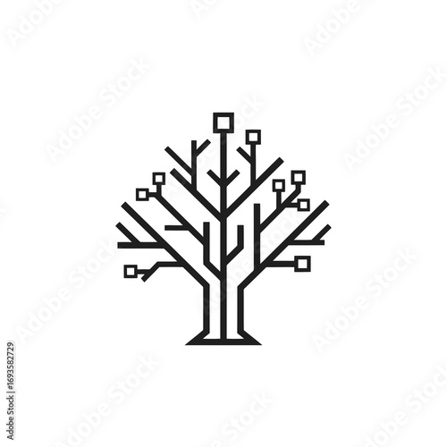 green tree with roots