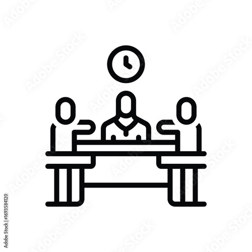 Black line icon for defense attorney