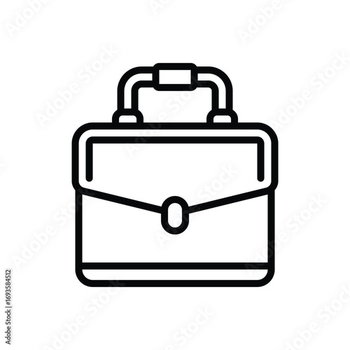 Black line icon for lawyer briefcase
