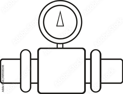 water meter pipe vector illustration