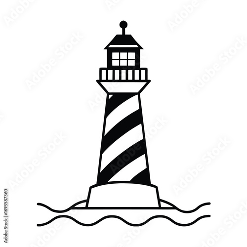 lighthouse vector art lighthouse silhouette icon