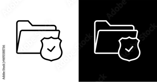 Authentication White Icon Set Design