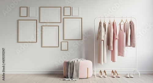 Modern Fashionable Clothing Display.