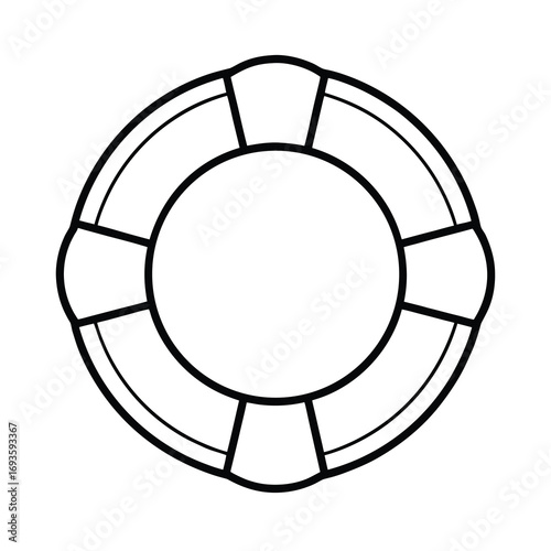 simple lifebuoy ring vector illustration on white background 