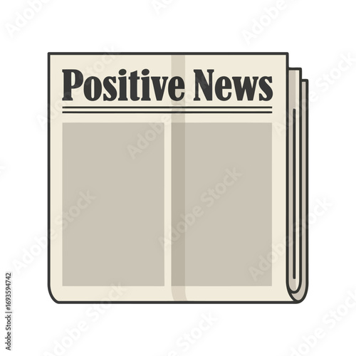 Positive news newspaper headlines today optimistic information source vector