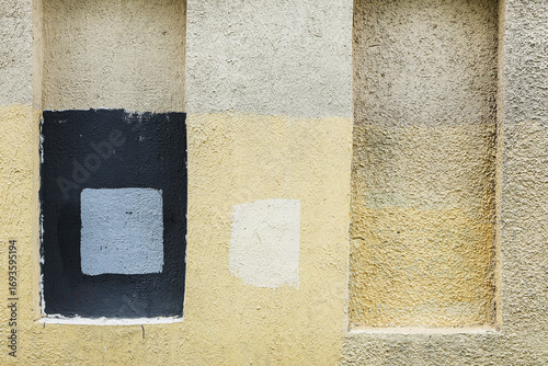 Fragment of the exterior of the old building.