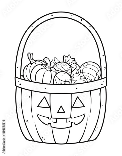Halloween basket of treats