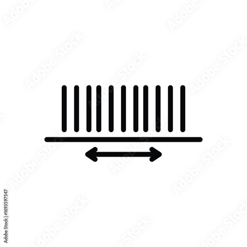 Black line icon for linear