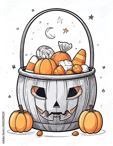 Halloween candy basket illustration (1)