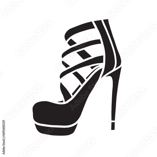 silhouette of women's sandals...