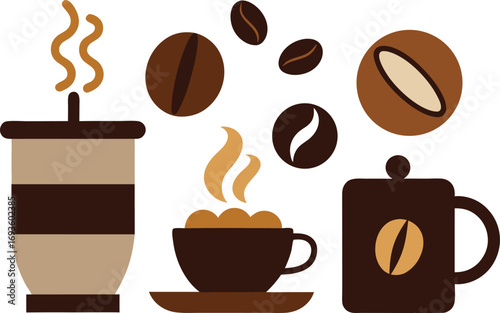 National coffee day vector graphics collection celebrate your love for coffee with these illustrations