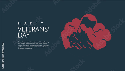 vector veterans day poster template