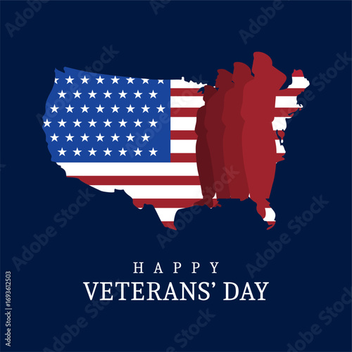 vector veterans day poster template
