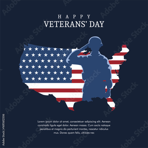 vector veterans day poster template