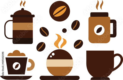 National coffee day collection scalable vector illustration for festive promotions and designs
