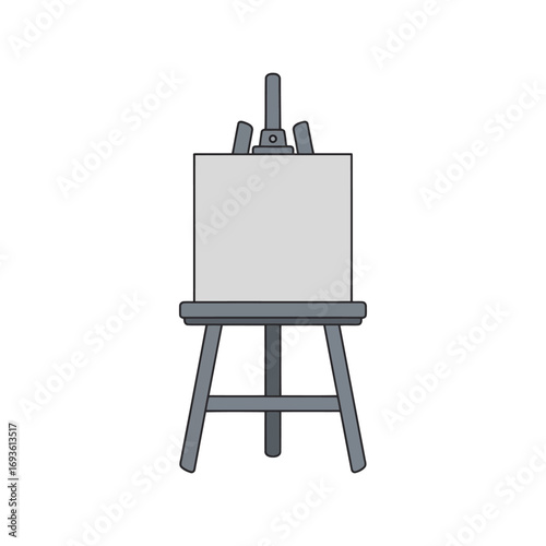 Art easel canvas blank display stand for creative studio painting display vector
