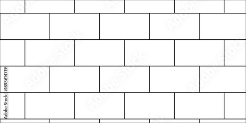 Pavement seamless mosaic stone concrete wall surface tiles. subway vector block rock white brick wall texture background.	