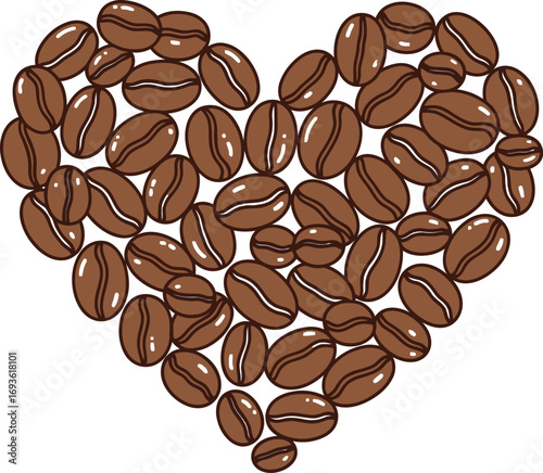 Heartwarming Aroma Coffee Bean Love Design for Coffee Lovers