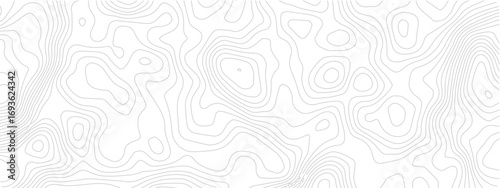 Modern Geometric Map Design Incorporating Topographical Lines, Sea Maps, and Mounted Area Spaces for a Clean White Background
