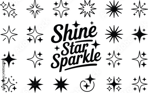 Shine bright with star and sparkle elements for your next design project - add some magic to your work