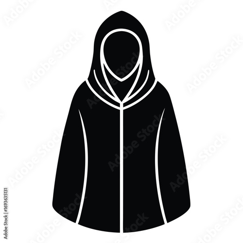 hoodie cloak style vector icon