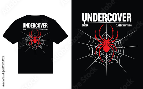 Undercover Classic Clothing Spider Web T Shirt Design