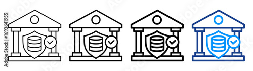 Data Governance Icon Different Style Outline Collection Set