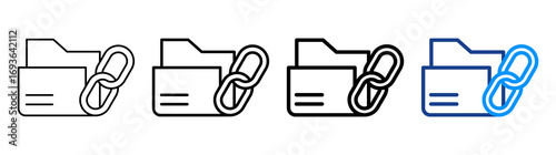 Data Link Icon Different Style Outline Collection Set