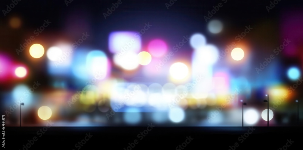 Fototapeta premium Experience The Abstract Cityscape at Night with Colorful light Theme