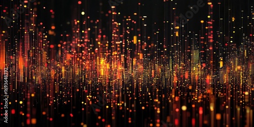 Experience the Digital cityscape with Glowing lights and modern themes