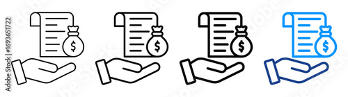Capital Budget Icon Different Style Outline Collection Set