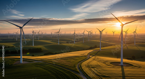 Green Renewable Energy Wind Turbines