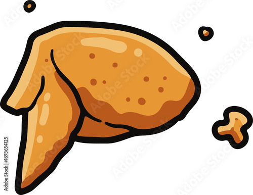 fried chicken wings with crispy teksture