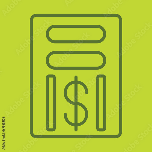 Dollar Service Fee icon design