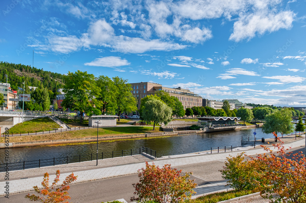 Fototapeta premium Sundsvall is a town in southern Norrland, central Sweden, located in the historic province of Medelpad and in the county of Västernorrland.